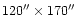 $120''\times 170''$