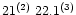 $21^{(2)}\;22.1^{(3)}$
