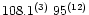 $108.1^{(3)}\;95^{(12)}$