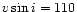 $\ensuremath{v\sin i} = 110$