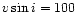 $\ensuremath{v\sin i} = 100$
