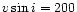 $\ensuremath{v\sin i} =200$