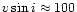 $\ensuremath{v\sin i}\approx 100$