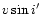$\ensuremath{v\sin i} '$