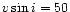 $\ensuremath{v\sin i} =50$