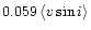 $0.059\,\langle\ensuremath{v\sin i}\rangle$