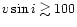 $\ensuremath{v\sin i}\gtrsim 100$