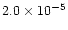 $2.0 \times 10^{-5}$