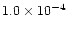 $1.0 \times 10^{-4}$