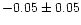 $ -0.05\pm0.05$