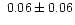 $~0.06\pm0.06$
