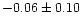 $-0.06\pm0.10$