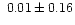 $~0.01\pm0.16$