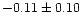 $-0.11\pm0.10$