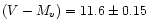 $(V-M_v) = 11.6\pm 0.15$