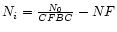 $N_i=\frac{N_0}{CFBC}-NF$