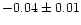 $-0.04\pm0.01$