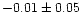 $-0.01\pm0.05$