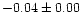 $-0.04\pm0.00$
