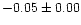 $-0.05\pm0.00$