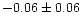$-0.06\pm0.06$