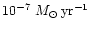 $10^{-7}~M_{\odot}\,{{\rm yr}}^{-1}$