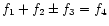 $f_{1}+f_{2}\pm f_{3}=f_{4}$