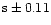 $\rm s\pm 0.11$