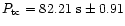 $P_{\rm tc}=82.21~\rm s\pm 0.91$