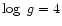 $\log~g = 4$