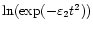 $\ln(\exp(-\varepsilon_2 t^2))$