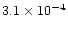 $3.1 \times 10^{-4}$