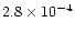 $2.8 \times 10^{-4}$