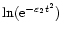 $\ln({\rm e}^{-\varepsilon_2 t^2})$