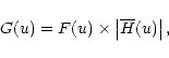 \begin{displaymath}G(u)=F(u)\times \left\vert \overline{H}(u)\right\vert,
\end{displaymath}
