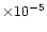 $\times 10^{-5}$