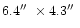 $6.4\hbox {$^{\prime \prime }$ }\times 4.3\hbox {$^{\prime \prime }$ }$