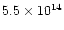 $5.5\times 10^{14}$
