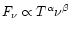 $F_{\nu} \propto T^{\alpha} \nu^{\beta}$