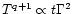 $T^{q+1} \propto t \Gamma^2$
