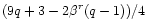$ (9q+3-2\beta^r(q-1))/4 $
