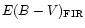 $E(B-V)_{\rm FIR}$