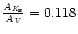 ${\it\frac{A_{K_{\rm s}}}{A_V}} = 0.118$