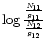 $\log\frac{{\frac{{N_{\rm l1}} }{{g_{\rm l1}} }}}{{\frac{{N_{\rm l2}} }{{g_{\rm l2}} }}}$