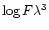 $\log F\lambda ^{3}$