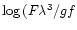 $\log\,(F\lambda ^{3}/gf$