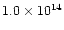 $1.0 \times 10^{14}$