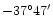 $-37^{\circ}47{'}$