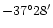 $-37^{\circ}28{'}$
