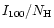 $I_{100}/N_{\rm H}$